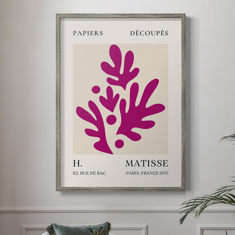 Matisse CLX III, reproduction d'art encadrée - bois massif, H 15 po x l 12 po