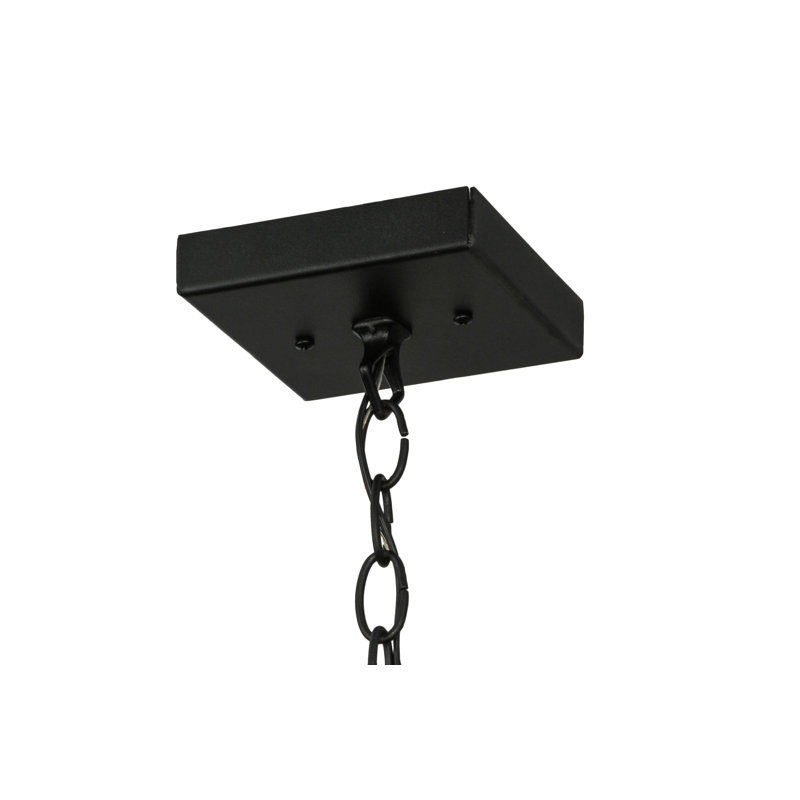 Luminaire suspendu géométrique 1 lumières lanterne, Noir texturé