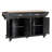 Kitchen Island With Rubber Wood Countertop-598838174