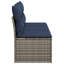 55cm Wide Patio Sofa with Cushions
