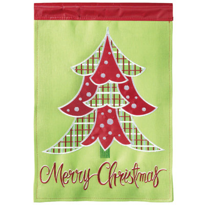 Double Sided 18'' H x 13'' W Polyester Christmas Garden Flag
