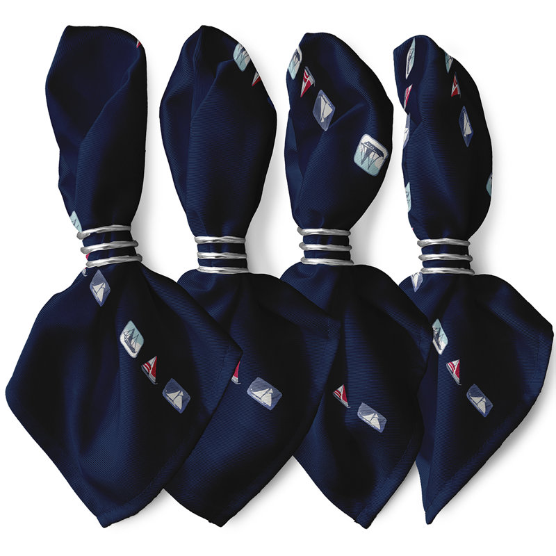 Hare Boat Trio Napkins, Navy