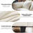 7-Piece 153'' U-Shaped Comfy Cloud Modular Sectional Sofa With Deep Seat, 4-Seat Sofa With Removable Ottomans-Chenille Fabric-Beige-777646741