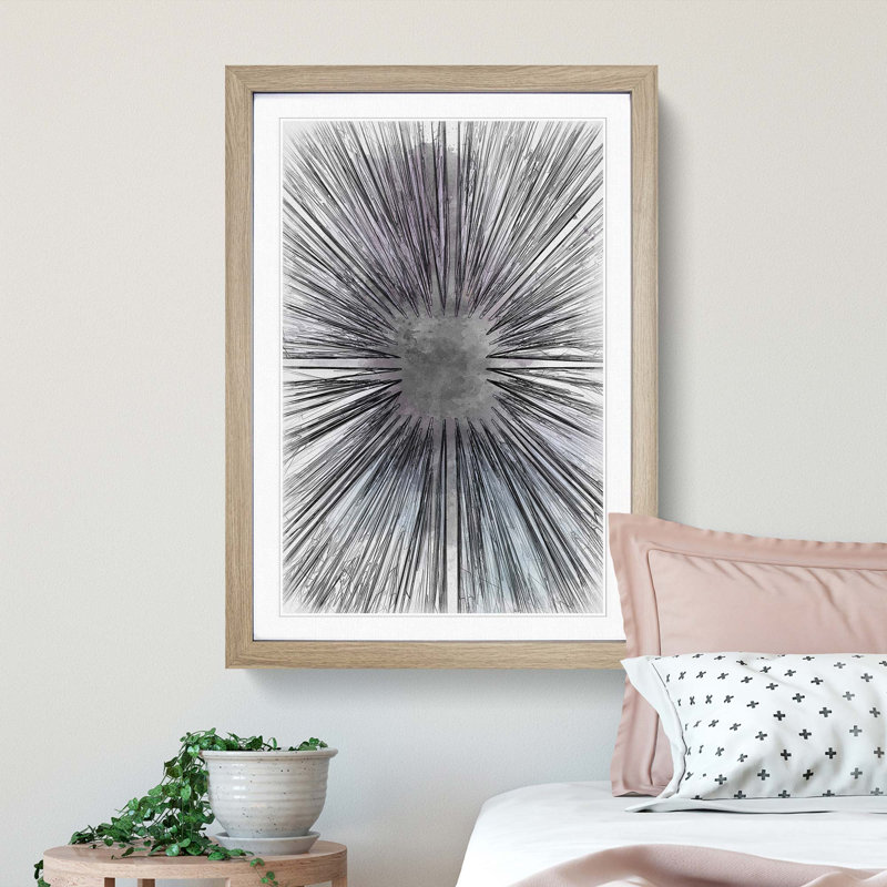 Lost in Space in Abstract - Picture Frame Graphic Art Print, 76cm H x 50cm W x 2cm D, Oak