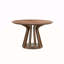 Table de 47,24 pouces, table de salle à manger en bois pour 4 personnes, table de cuisine ronde de conception moderne avec piédestal robuste pour le salon, appartement, restaurant, noyer