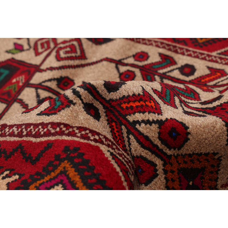 Tapis brun Baluch 3 pi 5 po x 6 pi 0 po