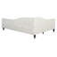 Lits doubles polyvalents en forme de L, lin beige et bois massif