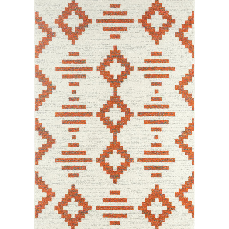 Tapis orange Tidaholm Carlisia CAS240A, Rectangle 5 pi 3 po x 7 pi 6 po