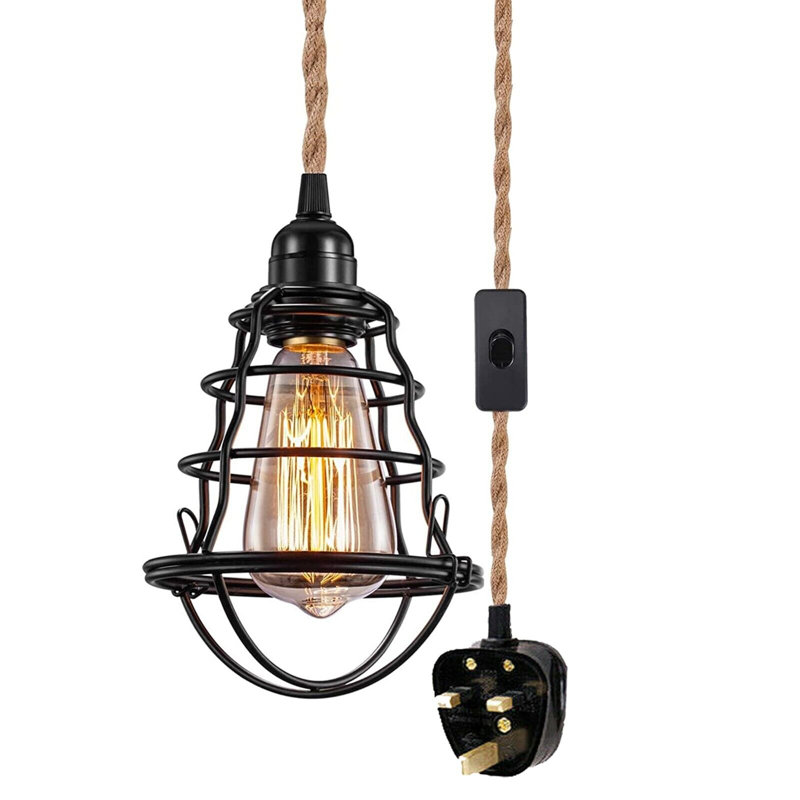 Kulkarni 1 - Light Black Geometric Pendant, No
