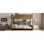 Lit double superposé au-dessus de grand lit double avec armoires de rangement et ports USB-118098548-118098550