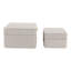 Boîtes de rangement modernes en tissu avec couvercle pour la décoration intérieure - Boîte de rangement élégante aux coins arrondis pour table - Lot de 2, 23 cm et 18 cm-913353121