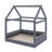 Full Size Textile-Finished House Daybed With Integrated LED Light Bands-1378285115