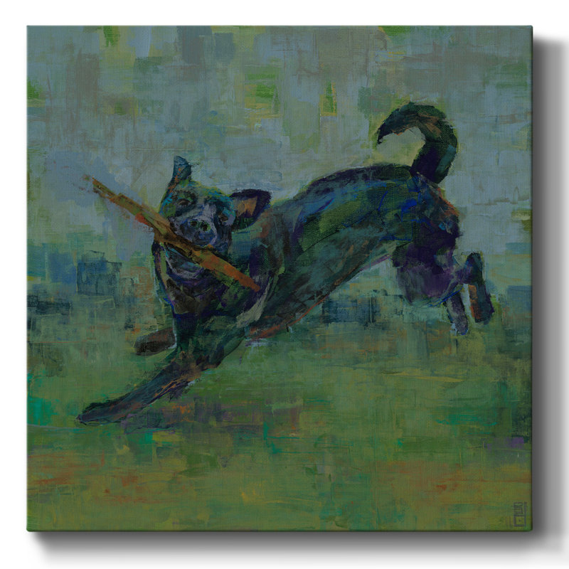Play Time II - Toile tendue avec châssis, H 32 po x l 32 po x P 1,5 po