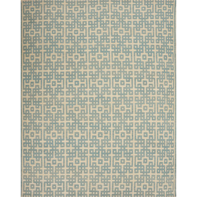 Geometric Area Rug in Blue/Beige