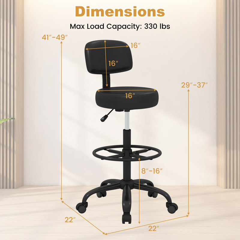 Ebern Designs Drafting Chair