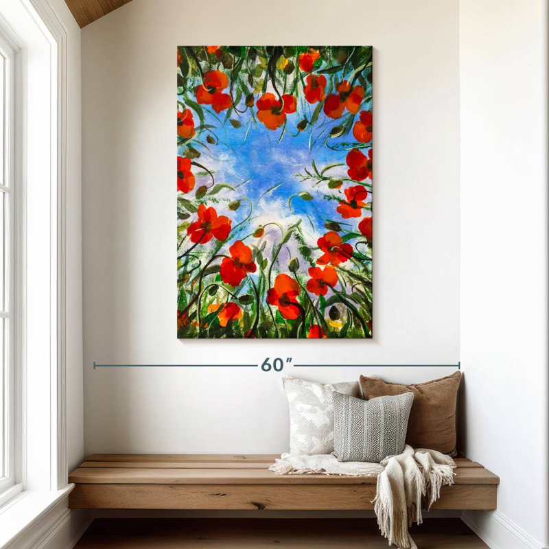 Harnek Springtime Red Poppies, 48" H x 32" W