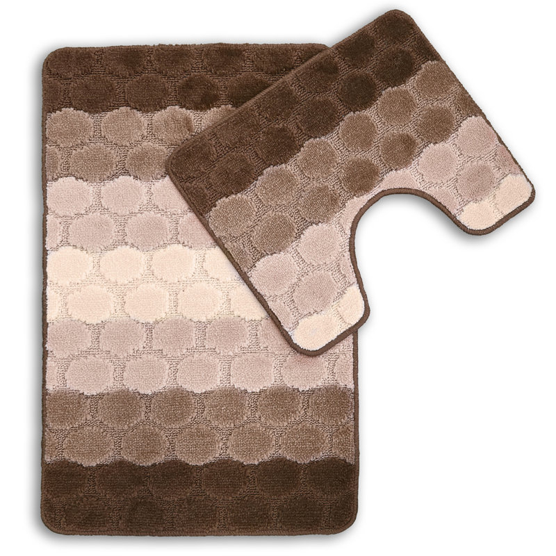 Kenery Hex Stripe Bath Set, Latte