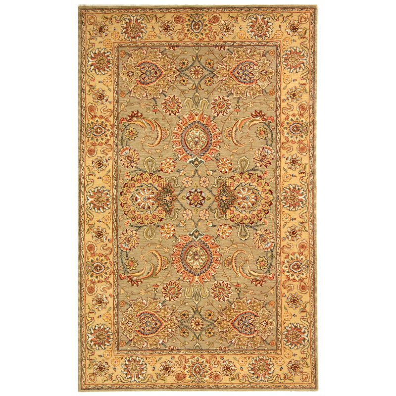 Persian Court Silk & Wool Pile Rug, Round 4'