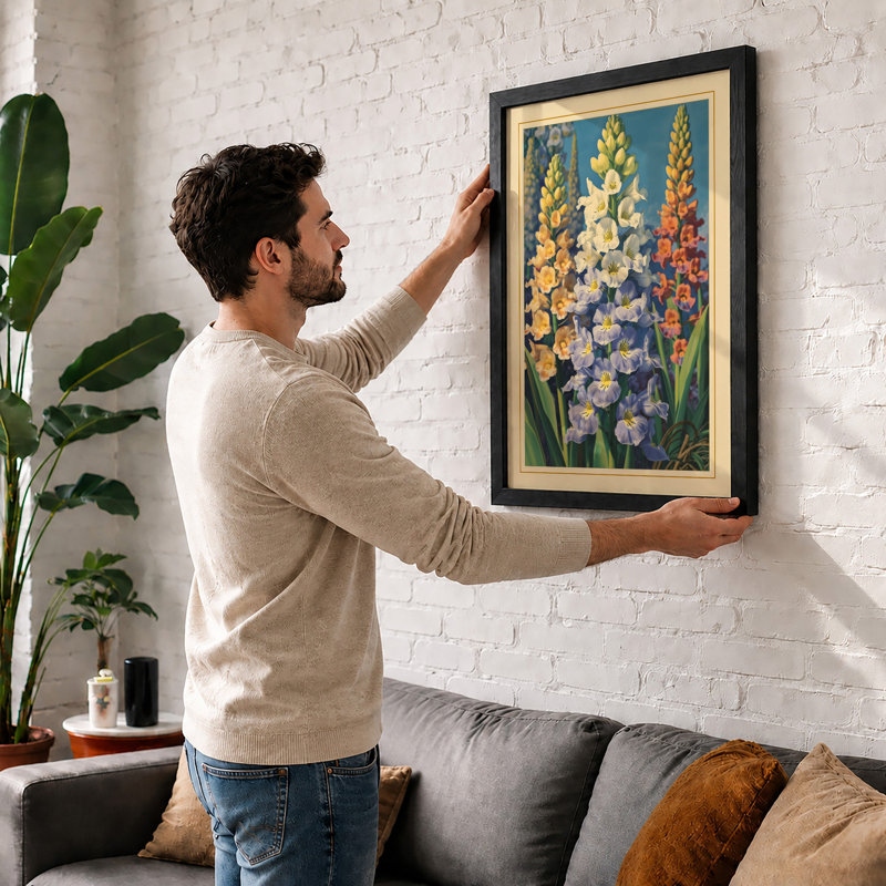 Bloom Study Botanical - Framed Print, Oak, A3 - 42.0 x 29.7 cm