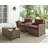 Wicker Patio Conversation Set with Sunbrella® Cushions-410795531-459347023