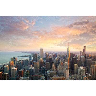 Beayer Chicago Sunset - Wrapped Canvas Print