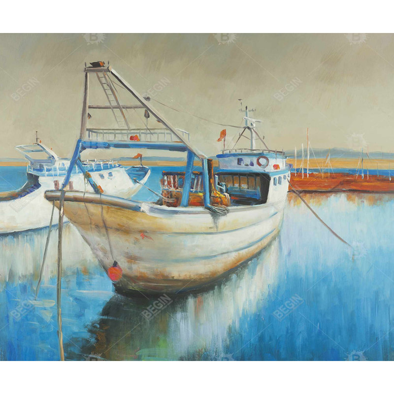Fishing Boat Canvas Art - Contemporary Home Decor Best Seller