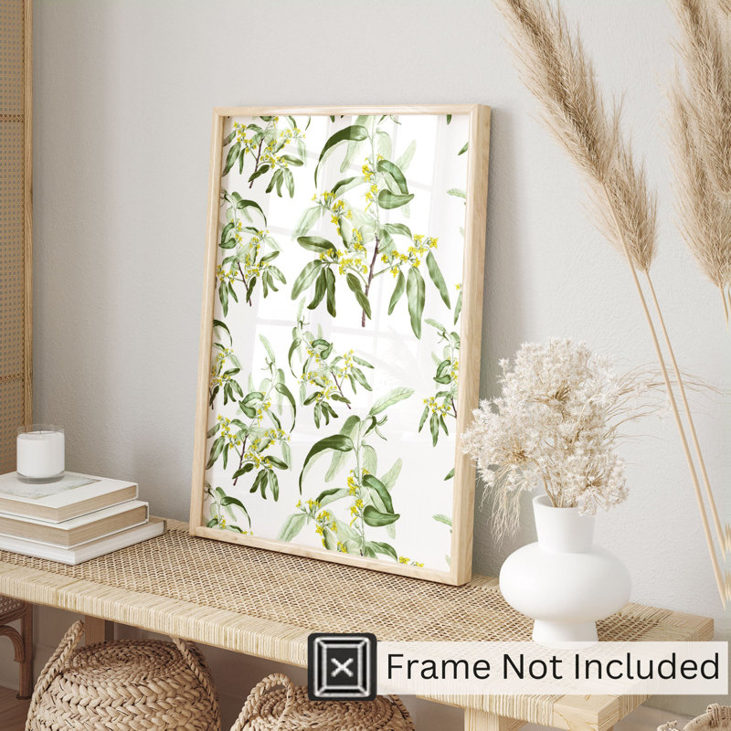 «Botanical Botanical Plant Leaves III», reproduction d'art sans cadre, H 20 po x l 16 po