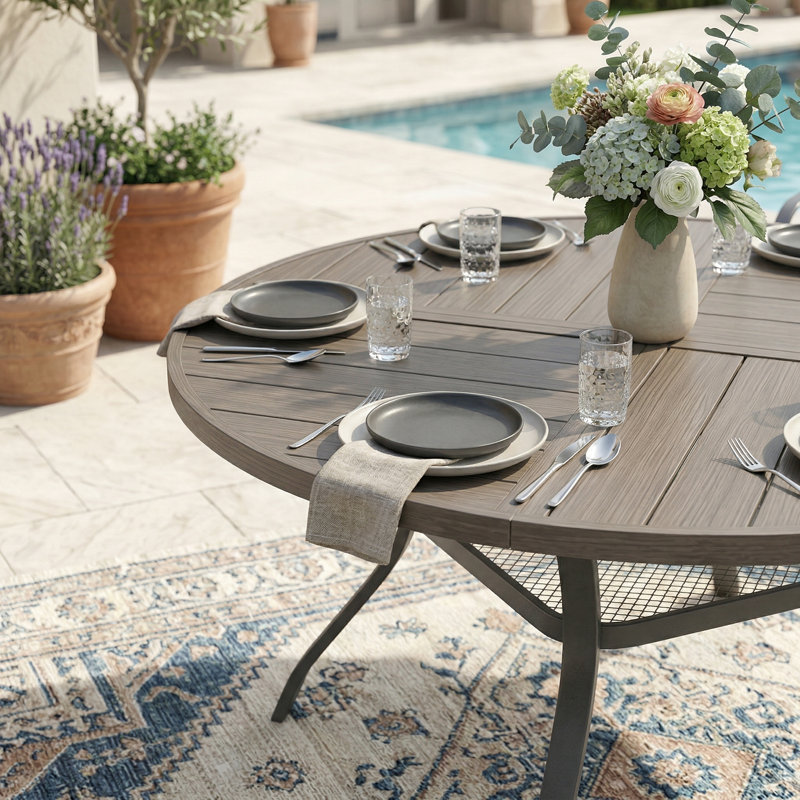 Ensemble repas pour 6 personnes, Bois gris / gris anthracite