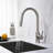 Pull Down Single Handle Kitchen Faucet-63947849
