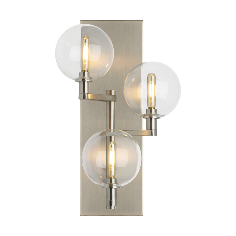 Gambit 3 - Light Armed Sconce, Satin Nickel, Yes