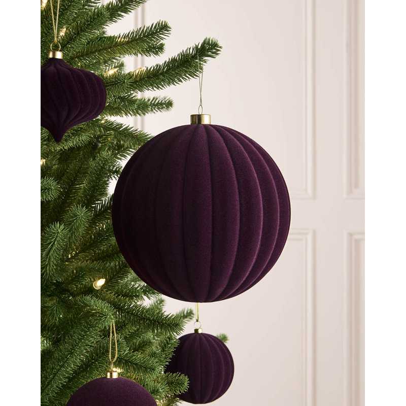 17.5cm Polystyrene Bauble, 22.6 cm H x 20 cm W x 20 cm D, Purple