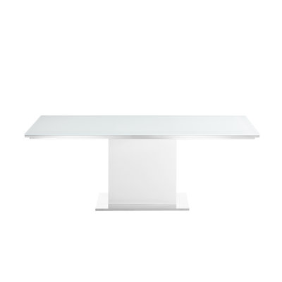 Bianca Dining Table With White Base And White Top.