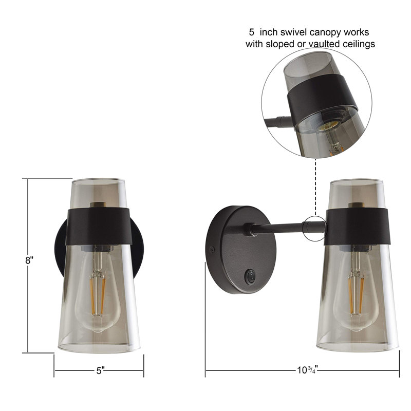Jamarion Armed Sconce, Dark Bronze