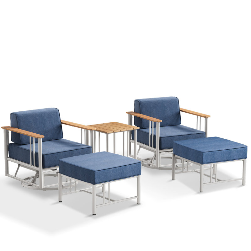 Ensemble de conversation d'extérieur pour 2 personnes Timberloft, Bleu, Blanc