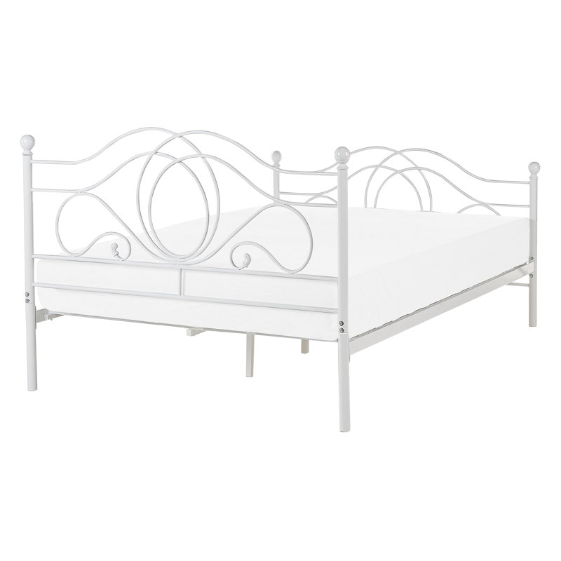Corona Solid Wood Bed, White, European Double (140 x 200cm)