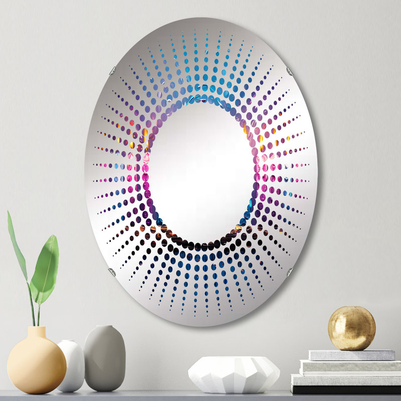 Judaïsme Hanoukka Hue I - Miroir décoratif Starburst-MIR114224-Ovale, L 20 po x H 30 po