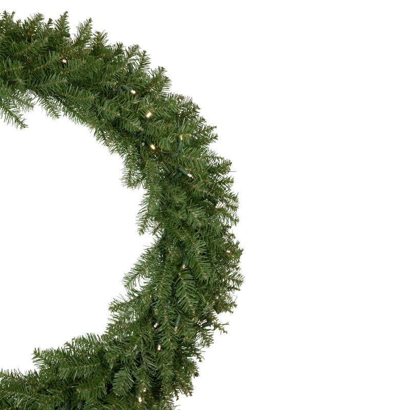 Guirlande de Noël artificielle pré-éclairée avec pin de 36 po blanc chaud Rockwood