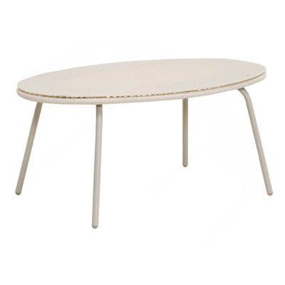 Off-White Round Outdoor PE Rattan Glass Dining Table – Elevate Your Patio & Garden