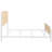 White Open Cane Webbing Metal Queen Bed