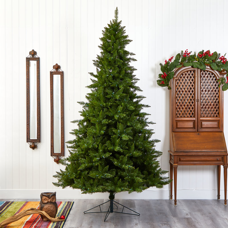 Lighted Artificial Spruce Christmas Tree, 9' H