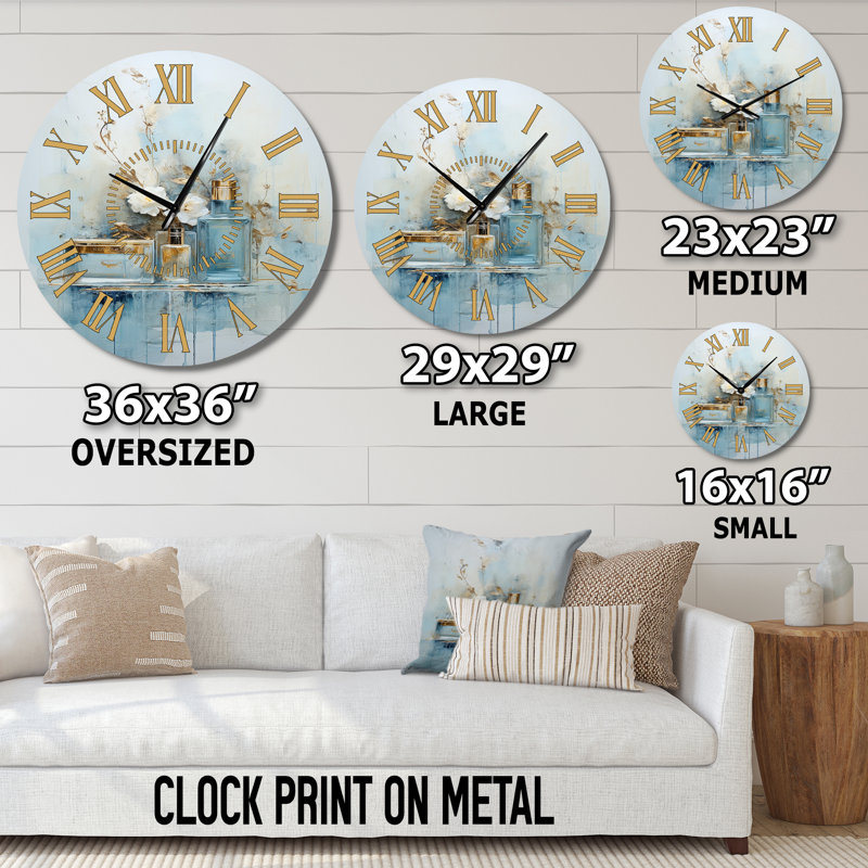 Horloge murale de salle de bain, Surdimensionné