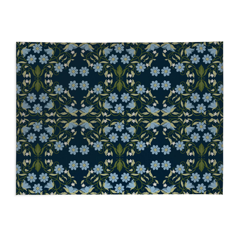 Millie Soft Step Outdoor Area Rug, Rectangle 3' x 2', Navy