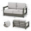 Ensemble de conversation de patio en aluminium pour 4 personnes Marjani avec chaises pivotantes, cadre et coussins peints à la main