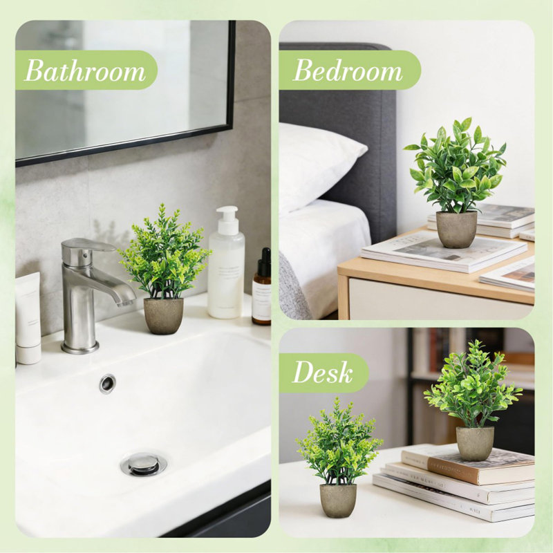 Fake Plants Greenery Set 4 Pack
