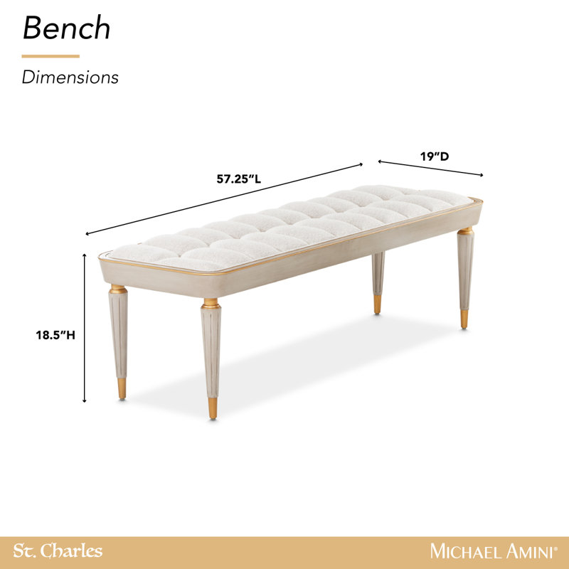 St. Charles Bench - Dove Gray