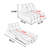 White Chenille Modular Sofa bed cushion couch