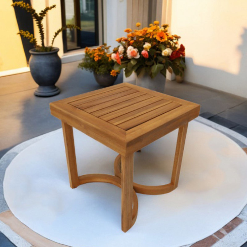 Baryn Acacia Solid Wood Side Table