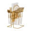 24-Piece Stainless Steel Cutlery Set with Storage Rack-122760281