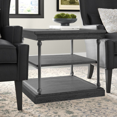 Kyler Floor Shelf End Table with Storage by Greyleigh
