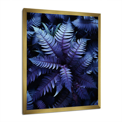 «Blue Ferns Indigo Tranquility II», reproduction sur toile